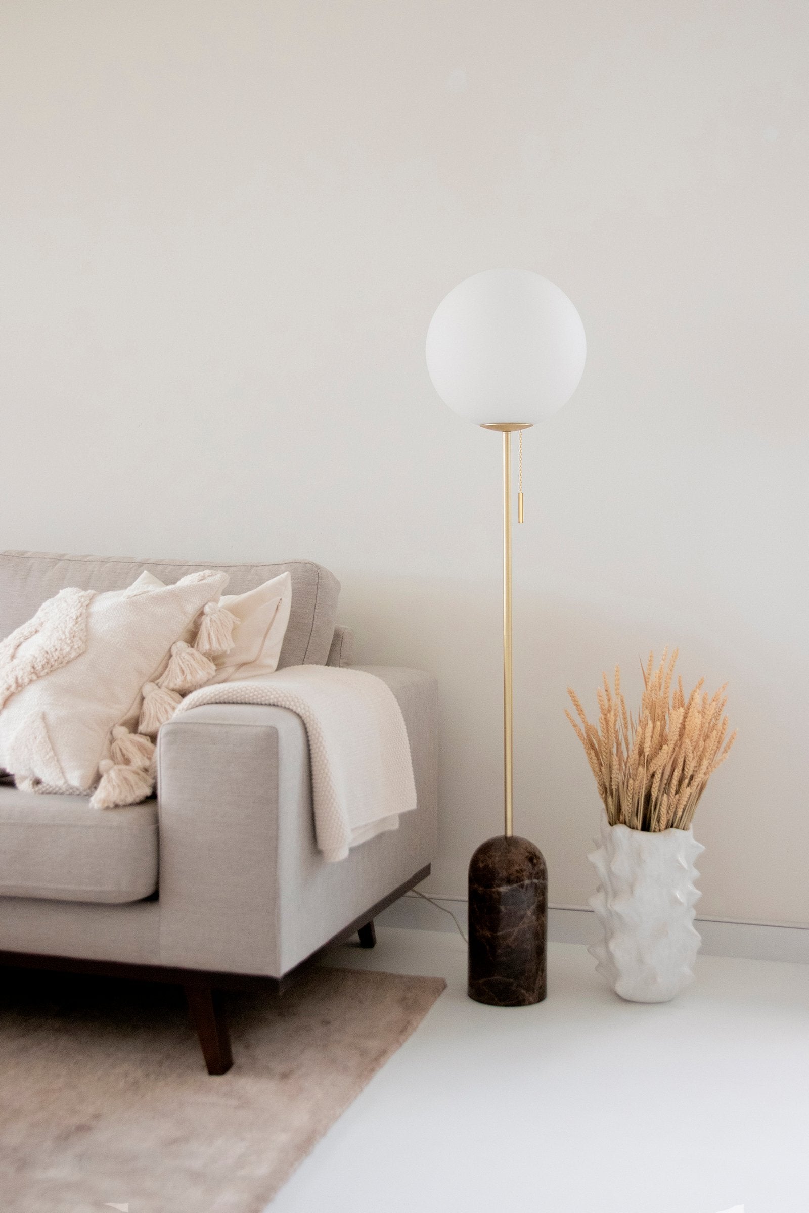 Golvlampa Torrano Brun