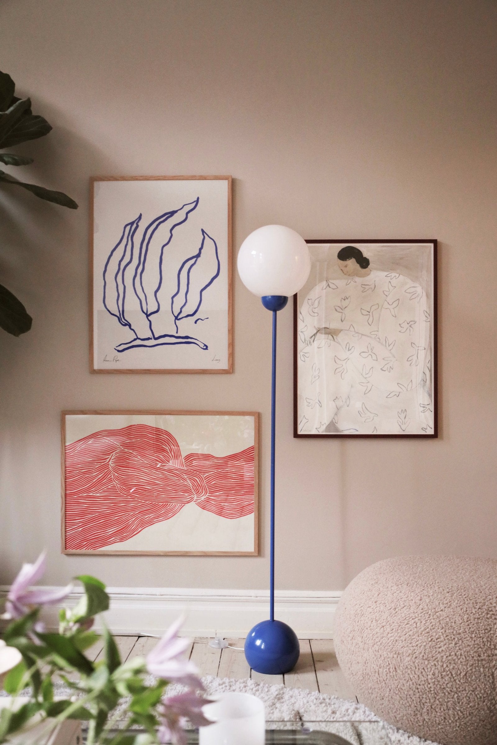 Golvlampa Ripley Blå