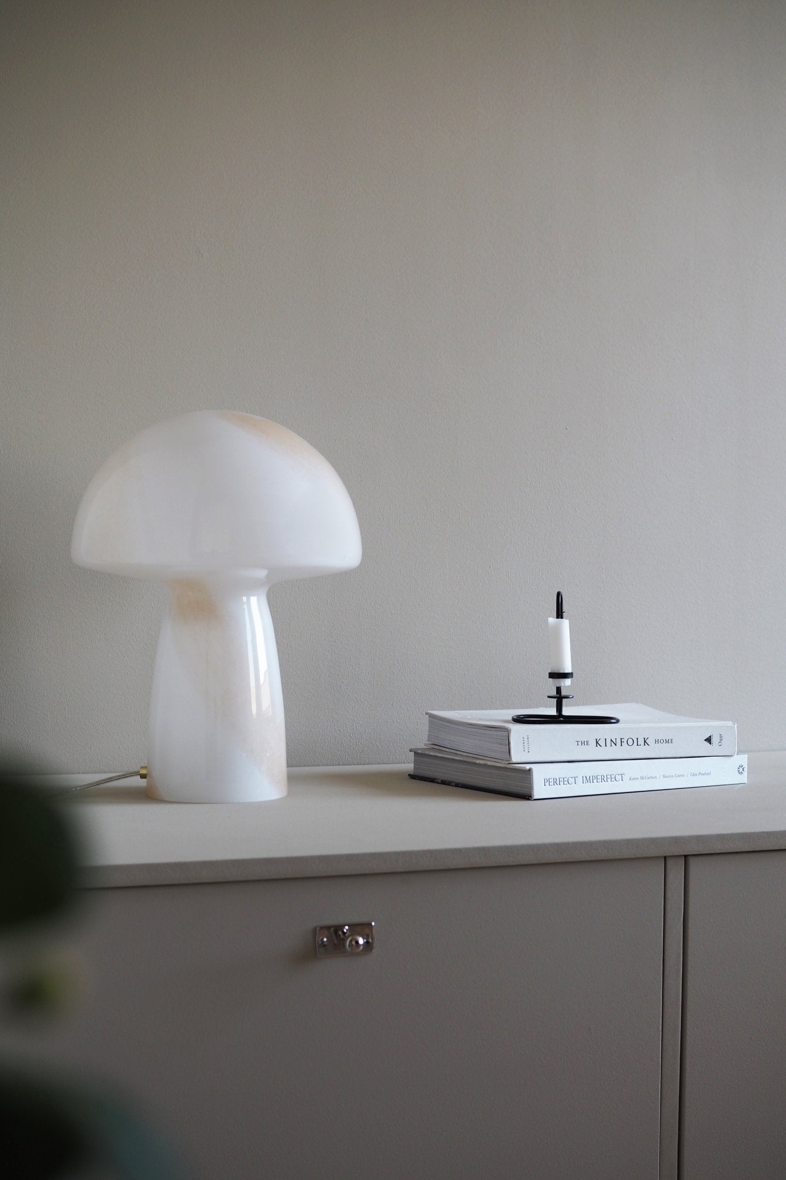 Bordslampa Fungo Swirl 30 Beige