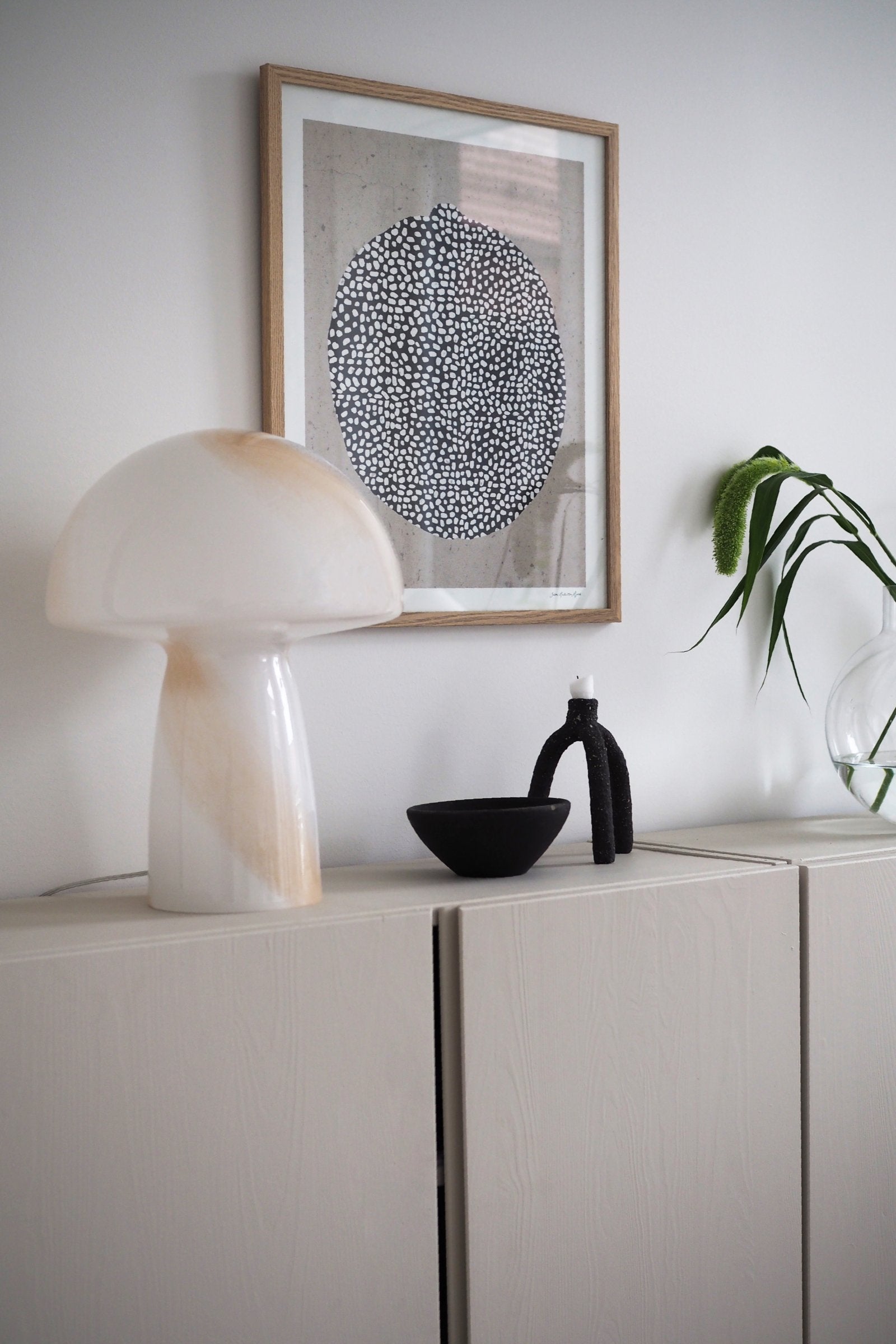 Bordslampa Fungo Swirl 30 Beige