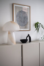 Bordslampa Fungo Swirl 30 Beige