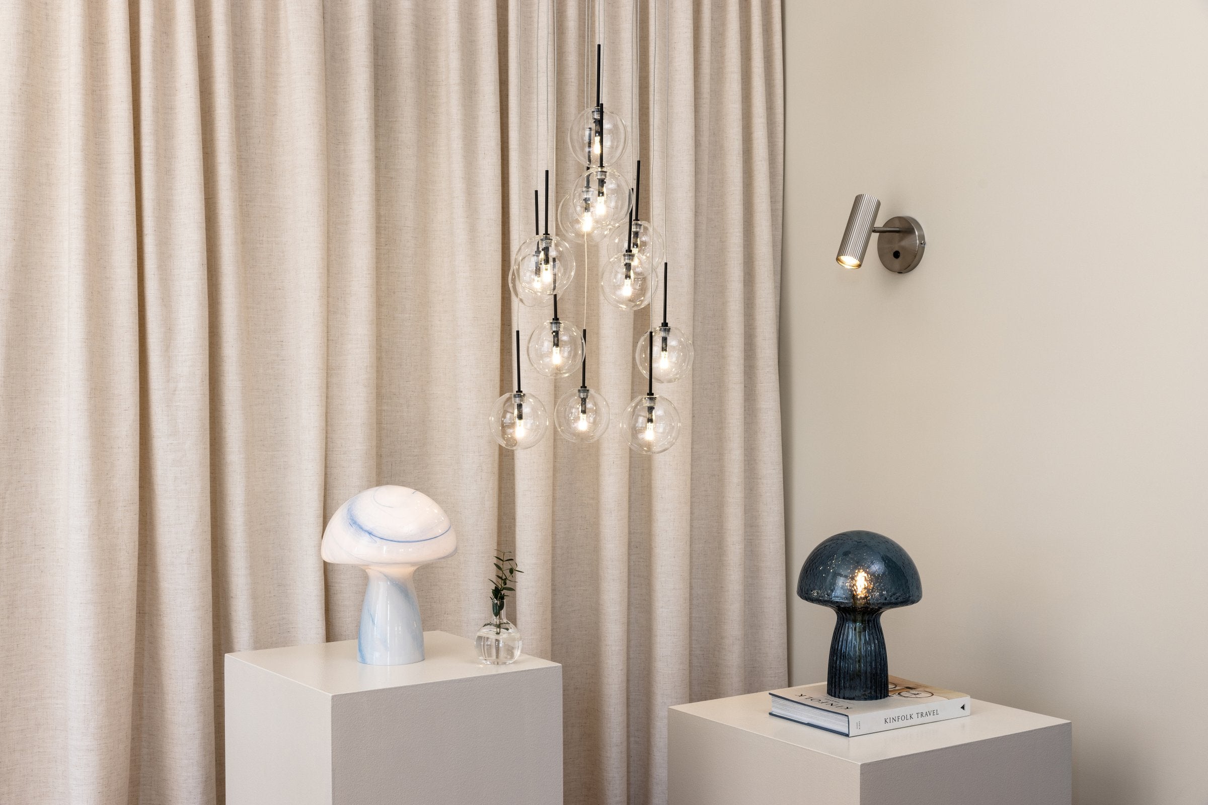 Vägglampa Hubble Borstad Stål