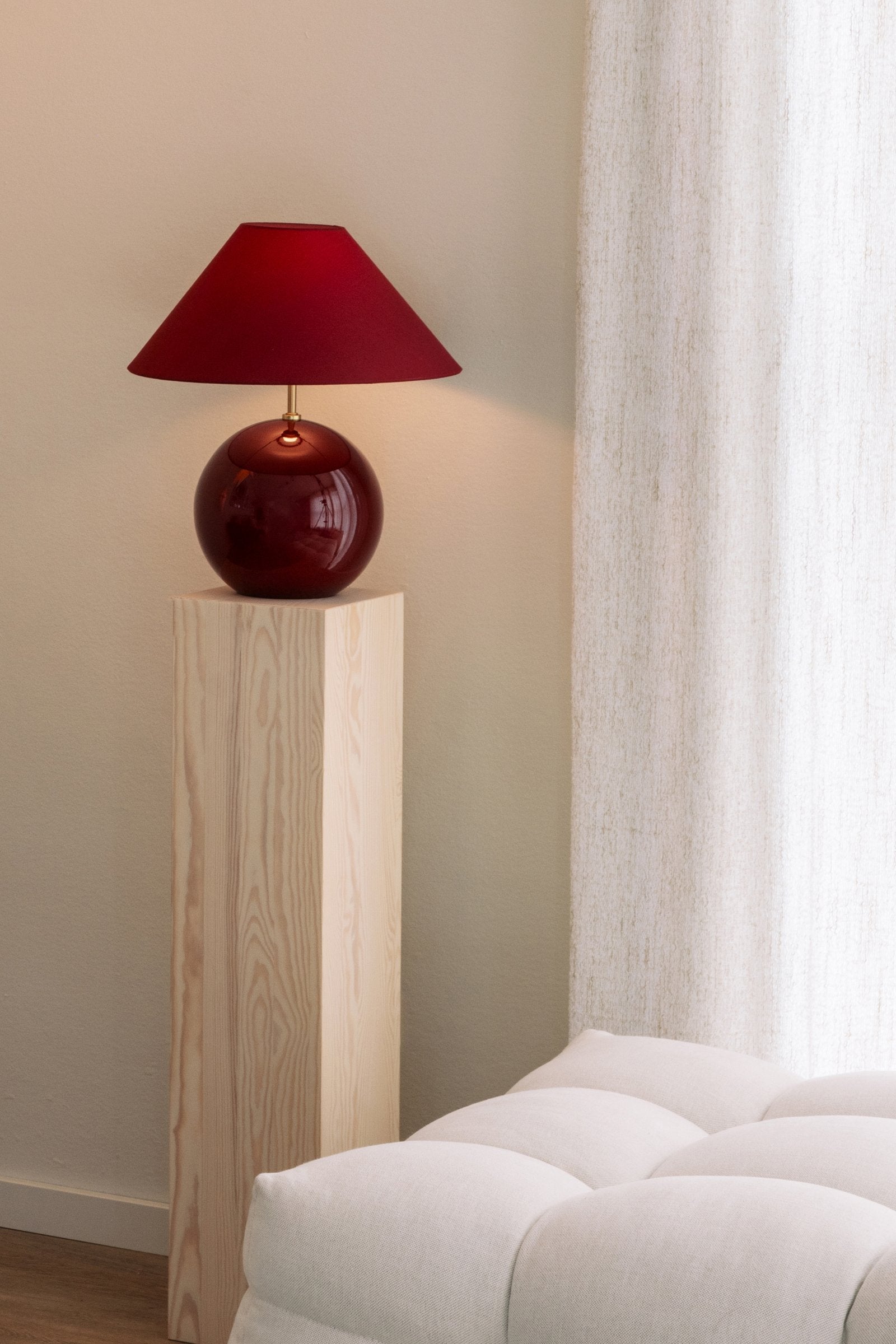 Bordslampa Iris 35 Burgundy