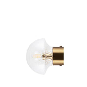 Vägglampa/Plafond Fungo 16 IP44 Klar/Borstad Mässing