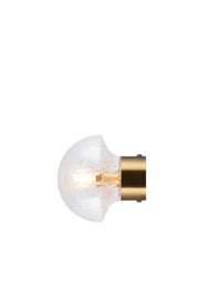 Vägglampa/Plafond Fungo 16 IP44 Klar/Borstad Mässing