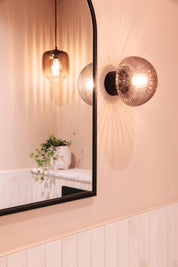 Vägglampa/Plafond Fungo 16 IP44 Rök/Svart