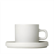 Pilar Kaffekoppar med fat Moonbeam, 2-Pack