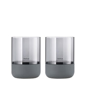 Calma Ljuslykta 9,5 cm Steel Grey/Smoke 2-pack