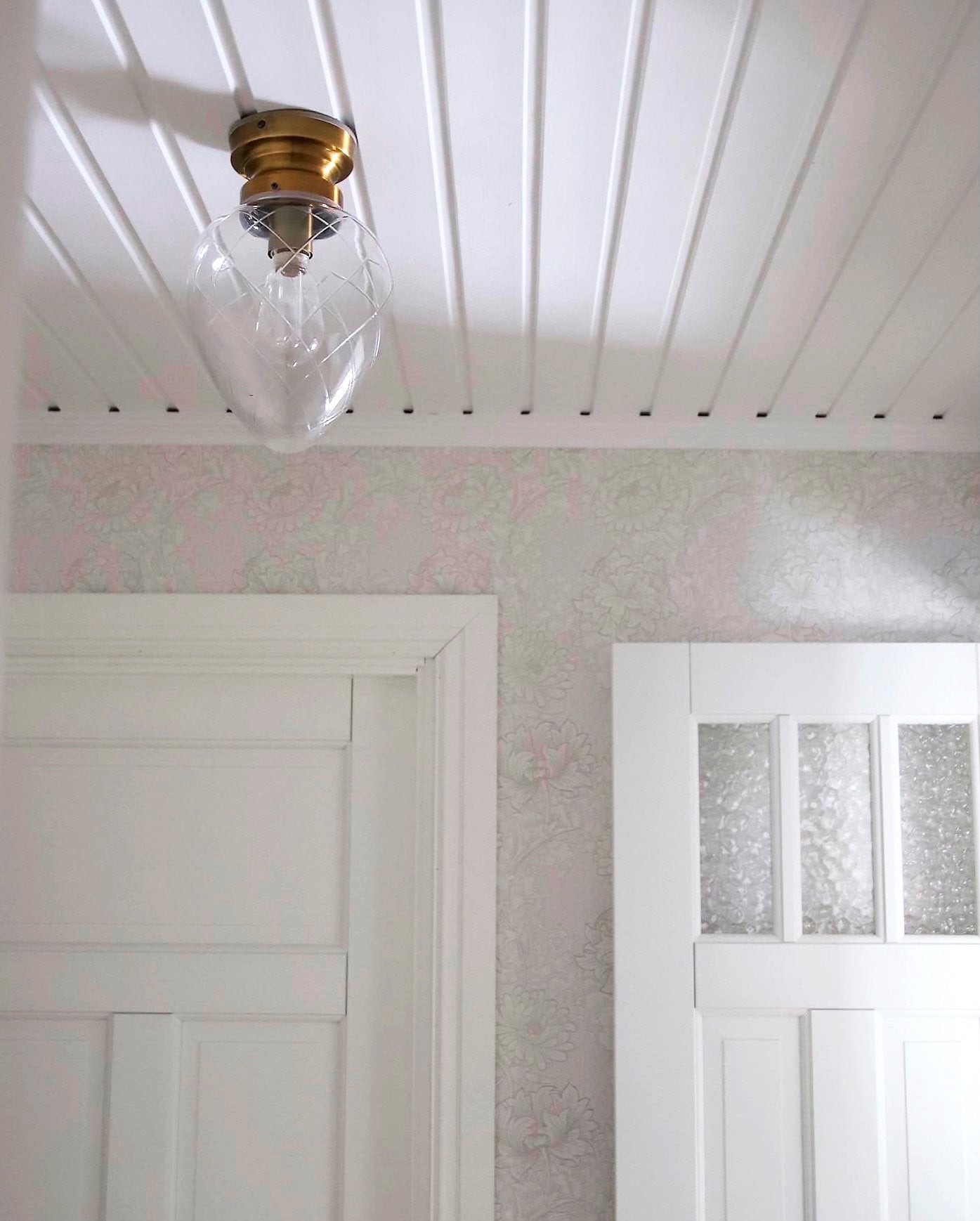 Plafond Juni IP44 Antikmässing/Klar