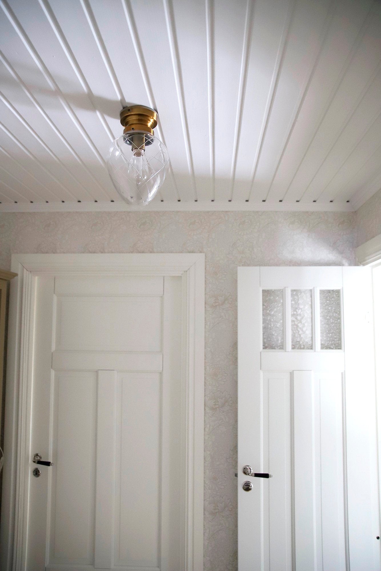 Plafond Juni IP44 Antikmässing/Klar