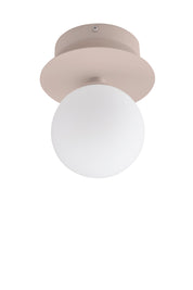 Vägglampa/Plafond Art Deco IP44 Mud/Vit