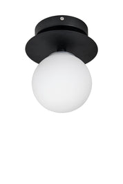 Vägglampa/Plafond Art Deco IP44 Svart/Vit