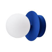Vägglampa/Plafond Art Deco IP44 Blå/Vit