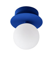Vägglampa/Plafond Art Deco IP44 Blå/Vit