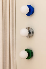 Vägglampa/Plafond Art Deco IP44 Grön/Vit