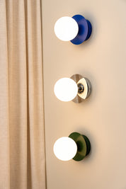 Vägglampa/Plafond Art Deco IP44 Grön/Vit
