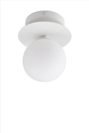 Vägglampa/Plafond Art Deco IP44 Vit