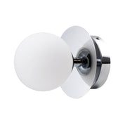 Vägglampa/Plafond Art Deco IP44 Krom/Vit