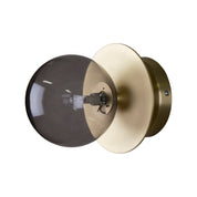 Vägglampa/Plafond Art Deco IP44 Borstad Mässing/Rök
