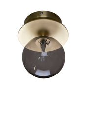 Vägglampa/Plafond Art Deco IP44 Borstad Mässing/Rök