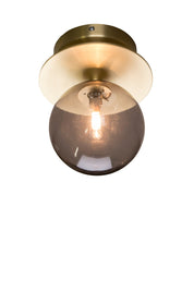 Vägglampa/Plafond Art Deco IP44 Borstad Mässing/Rök