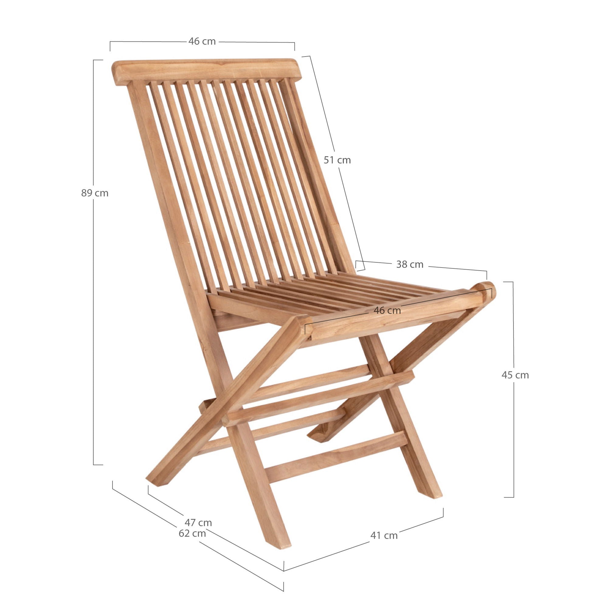 Toledo Trädgårdsstol, Teak
