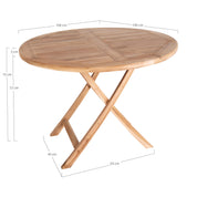 Oviedo Trädgårdsbord Ø100, Teak
