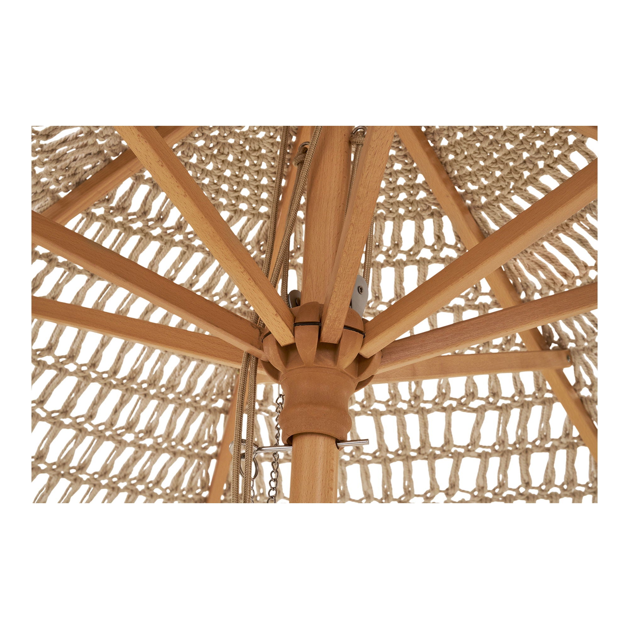 Martos stickad parasoll, Beige