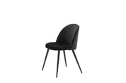 Vinga Matstol Sammet Svart, 2-Pack
