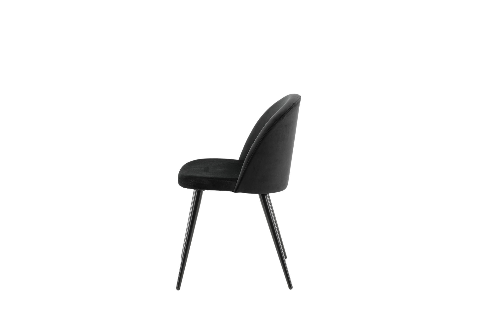 Vinga Matstol Sammet Svart, 2-Pack