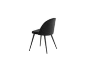 Vinga Matstol Sammet Svart, 2-Pack