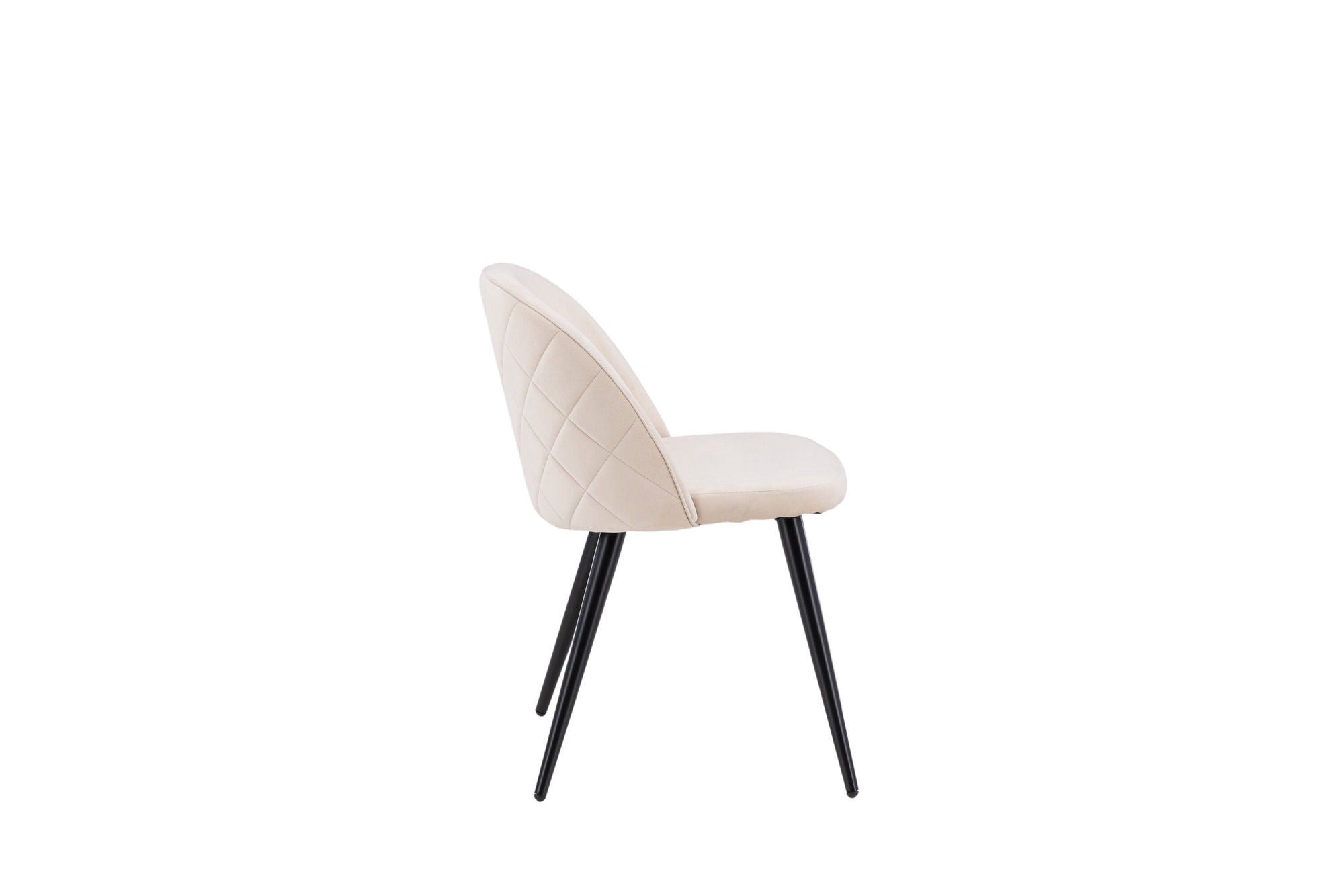 Stitches Matstol Beige Sammet, 2-Pack