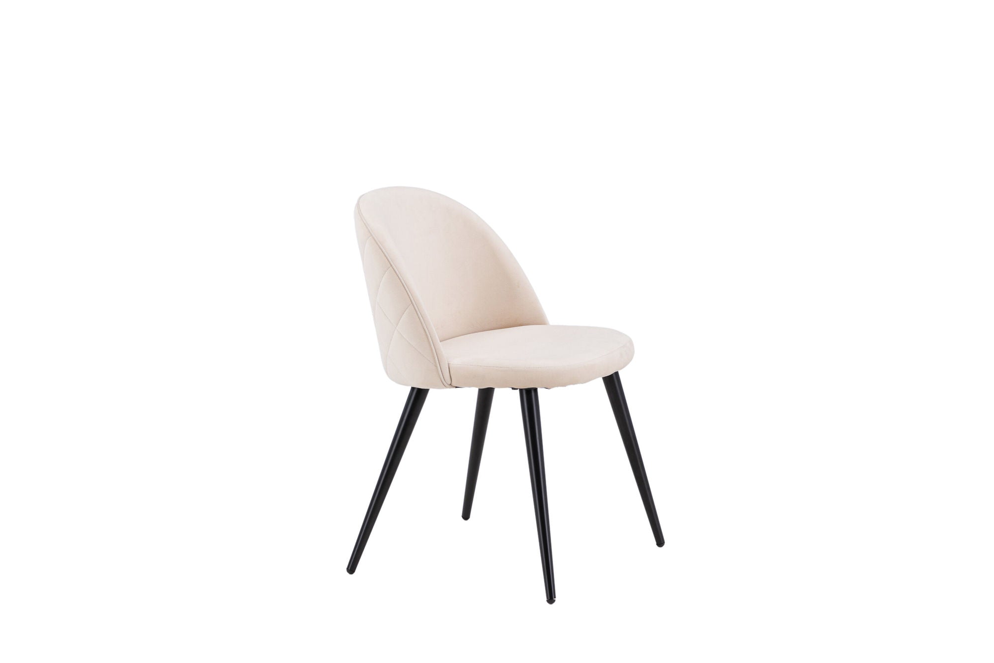 Stitches Matstol Beige Sammet, 2-Pack