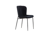 Modesto Matstol Bouclé, Svart 2-Pack
