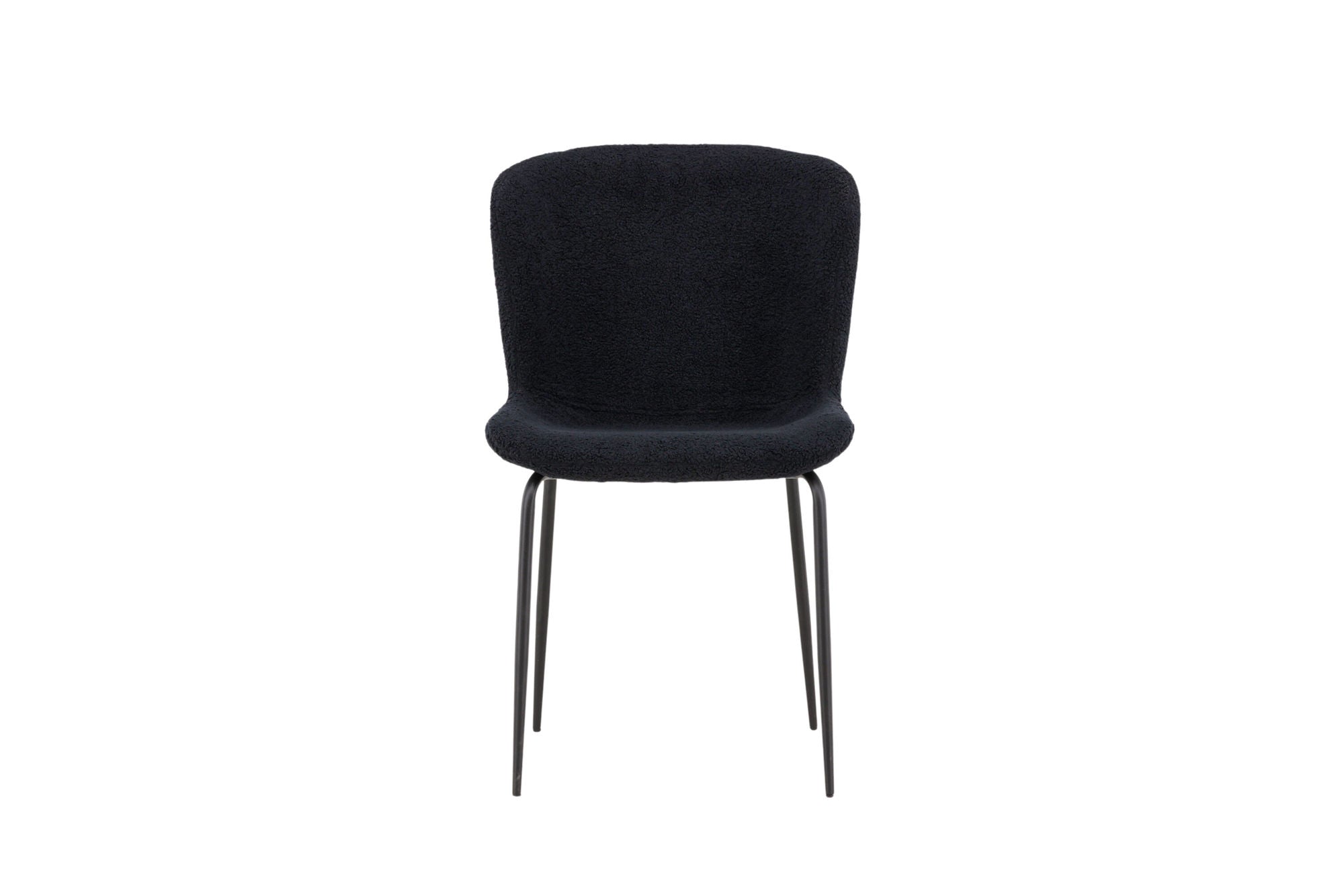 Modesto Matstol Bouclé, Svart 2-Pack