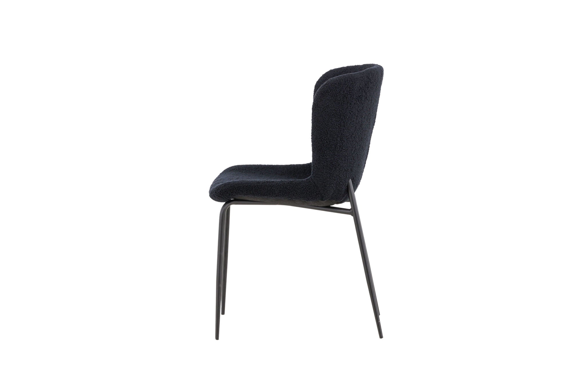 Modesto Matstol Bouclé, Svart 2-Pack