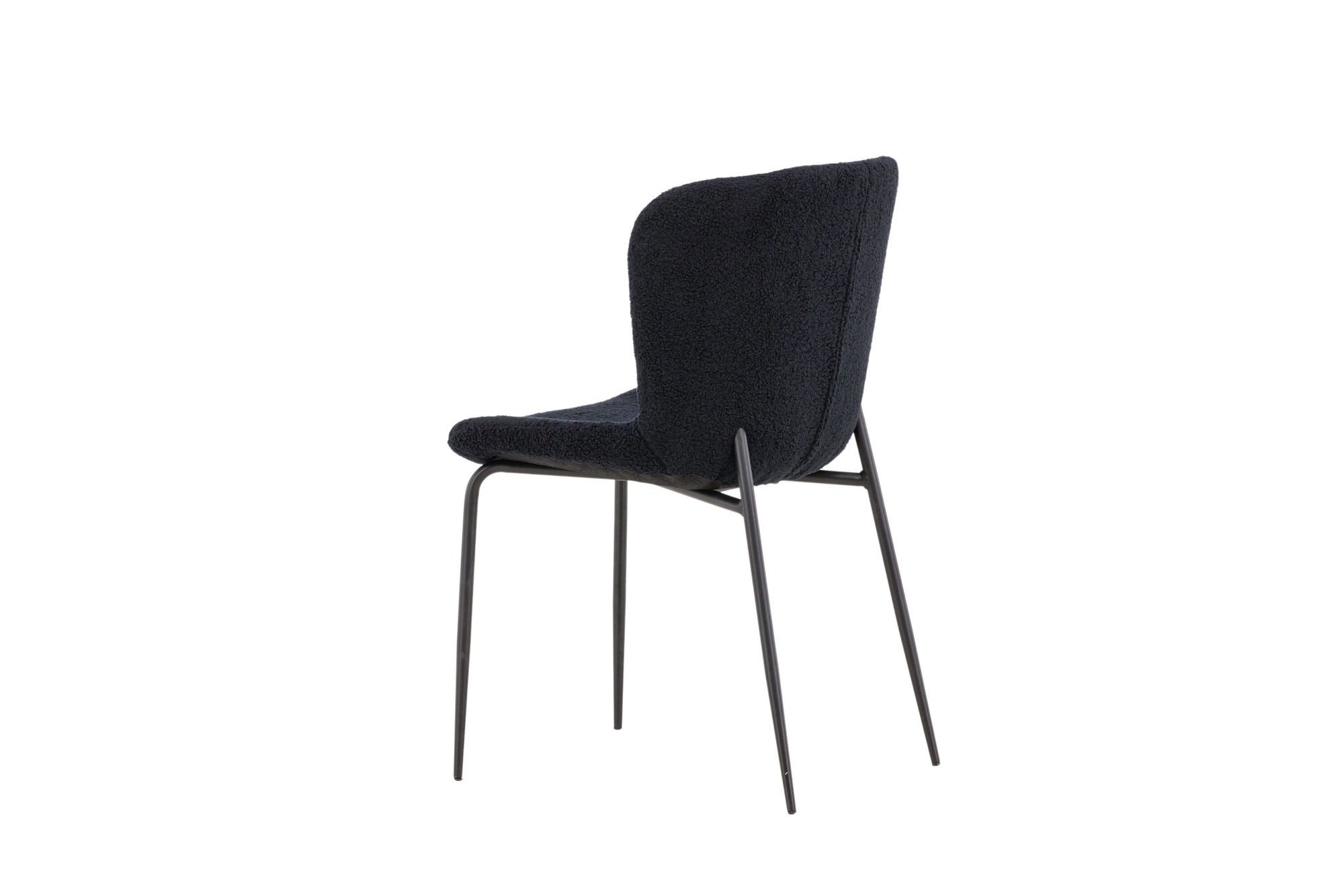 Modesto Matstol Bouclé, Svart 2-Pack