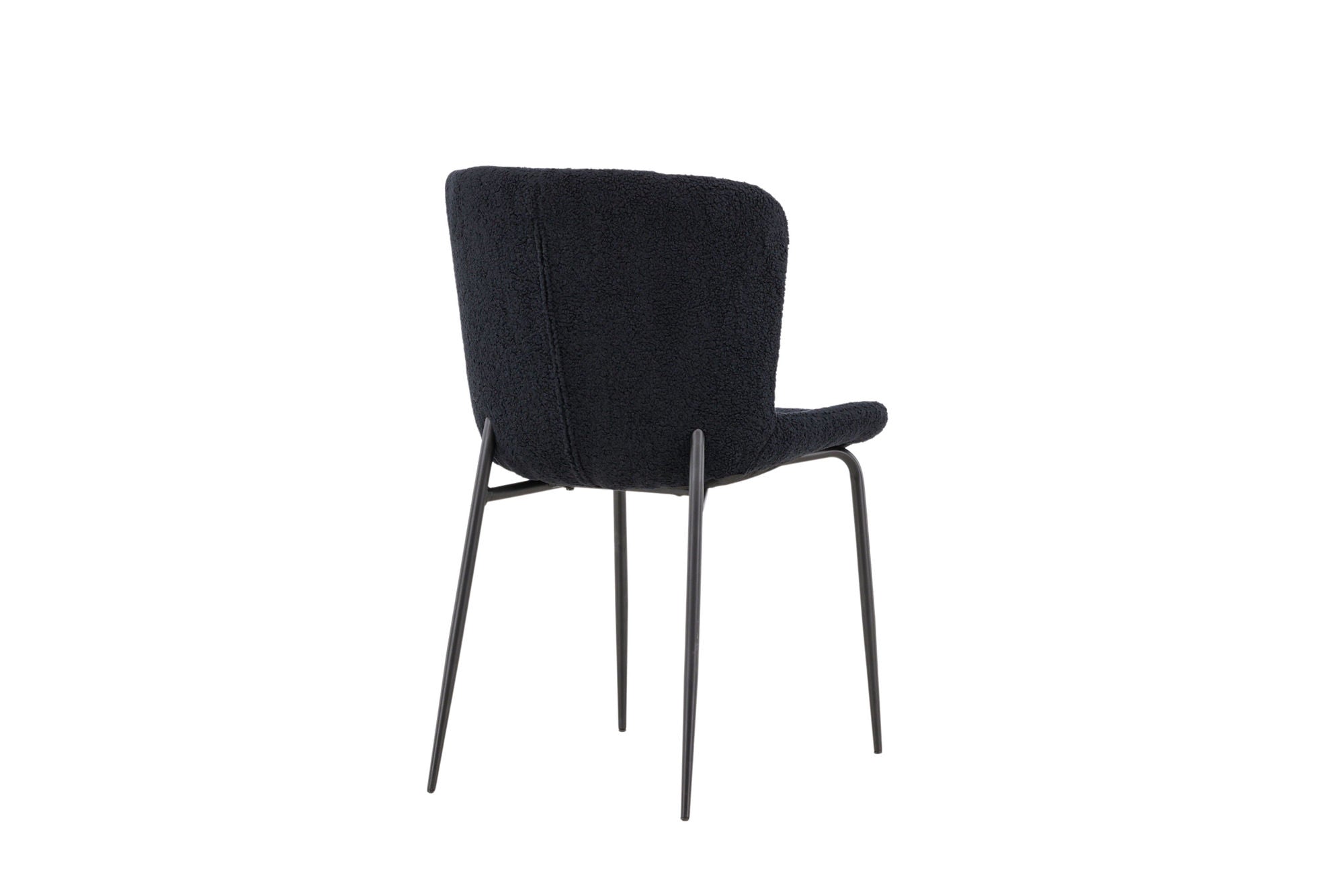 Modesto Matstol Bouclé, Svart 2-Pack