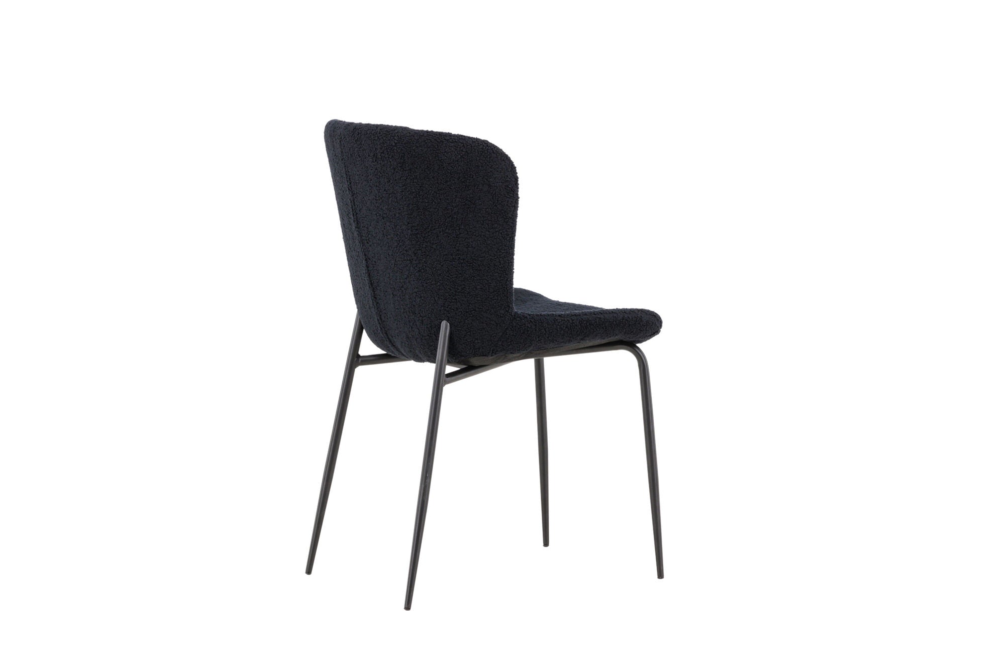 Modesto Matstol Bouclé, Svart 2-Pack