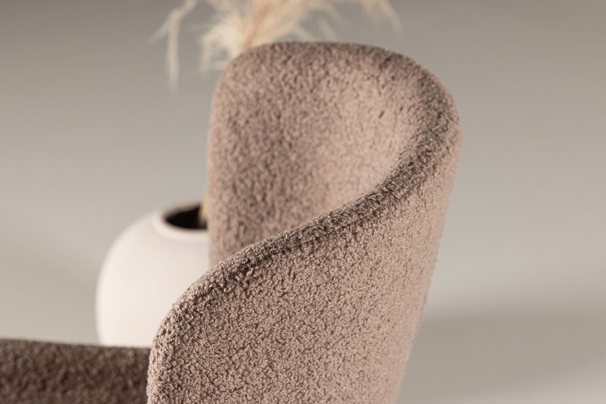 Modesto Matstol Bouclé, Mocca 2-Pack