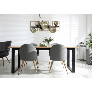 MOLEKYL taklampa L58, svart/rök