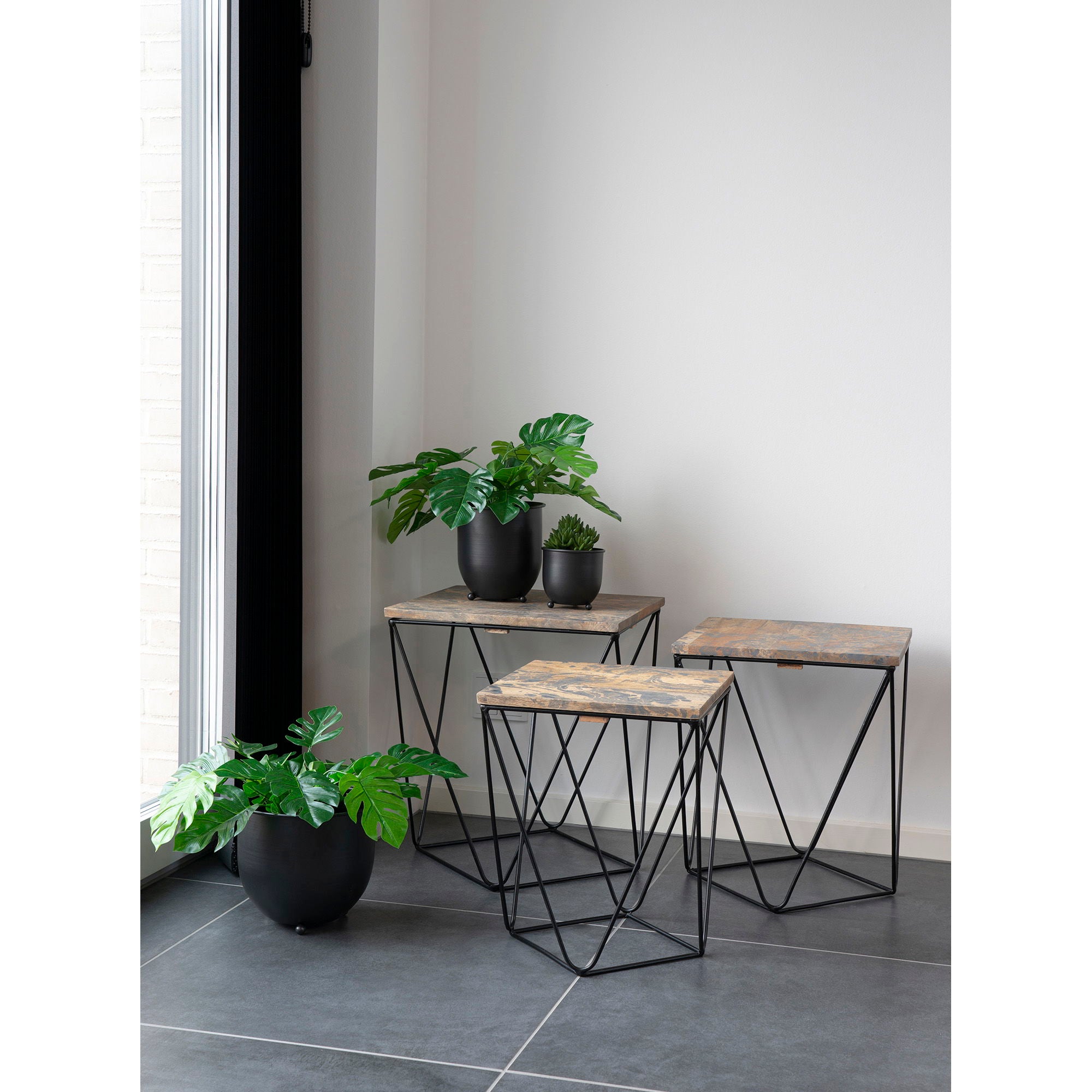 Konstväxt Monstera H45cm, Grön