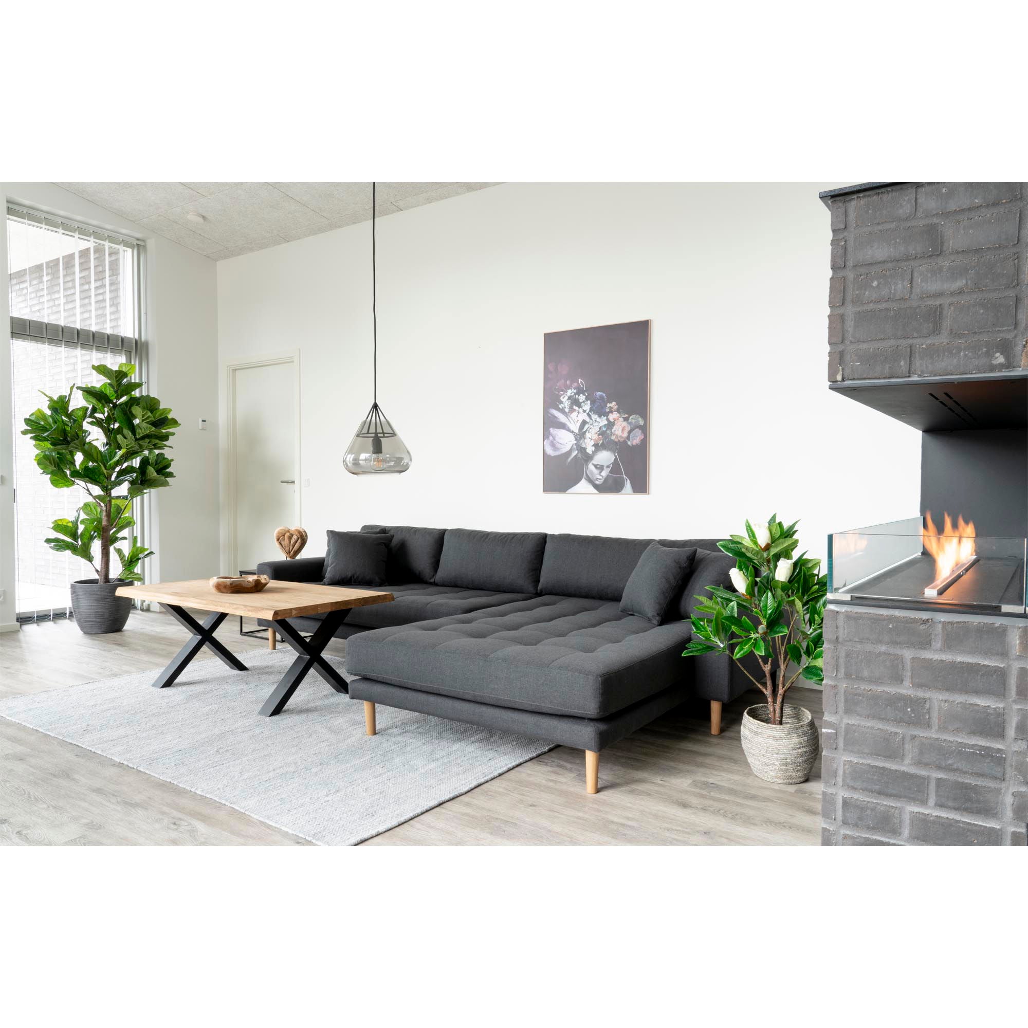 Konstväxt Fikus lyrata H190cm, Grön