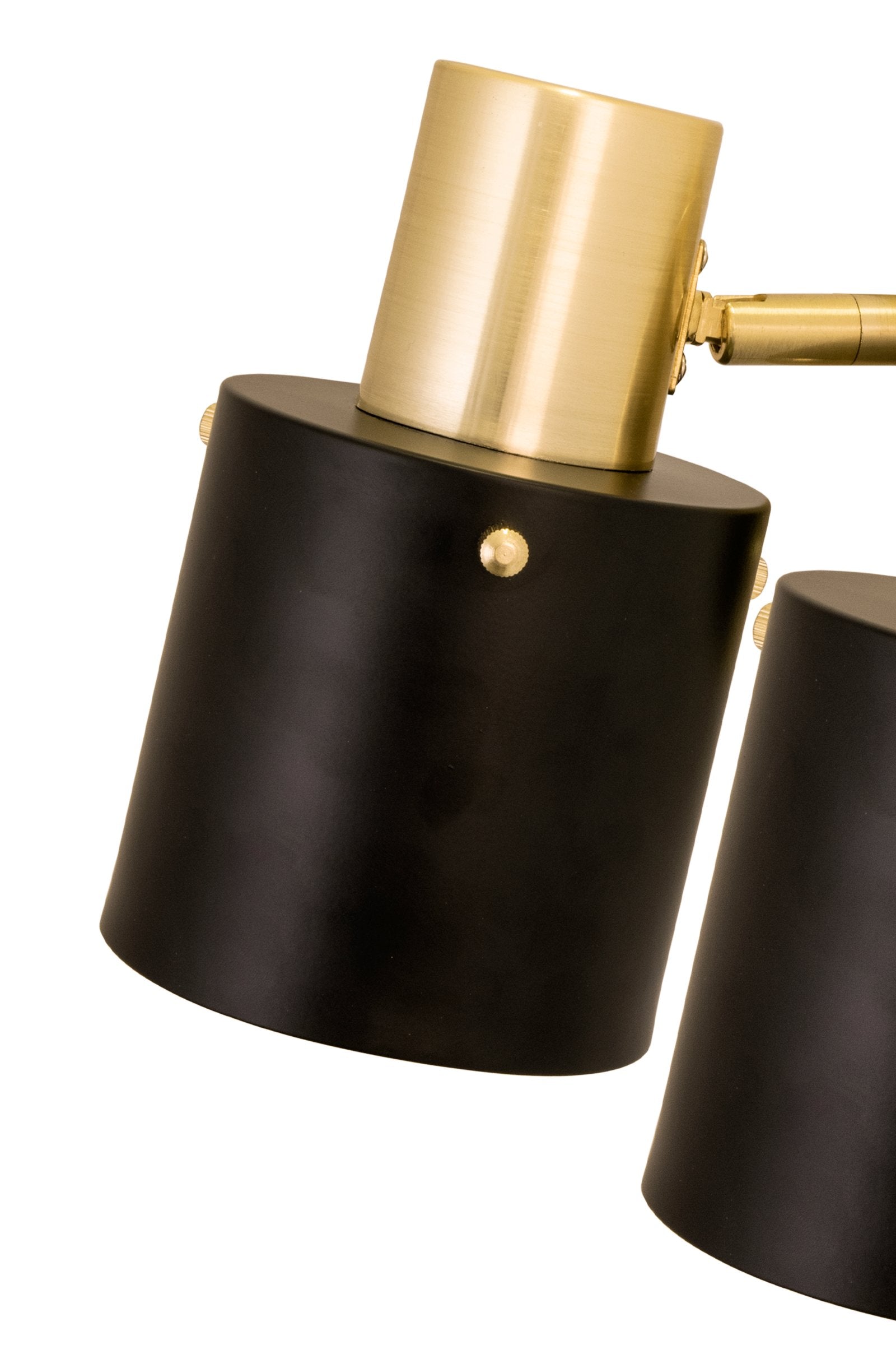 Vägglampa Clark 2 Svart/Borstad Mässing