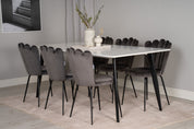 Sanne Matbord 180, Vit / Svart