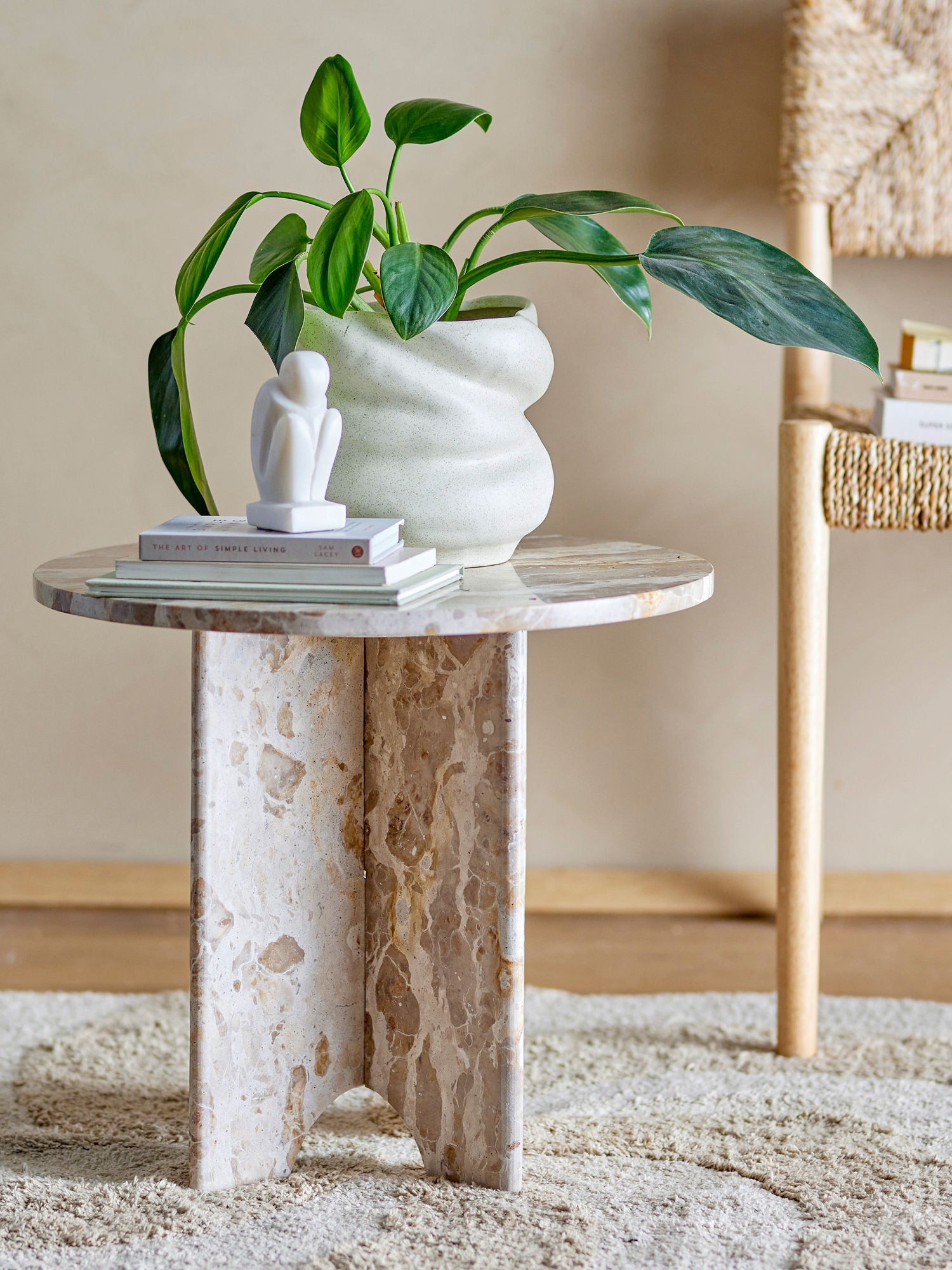 Jasmia Sidobord, Brun Marmor