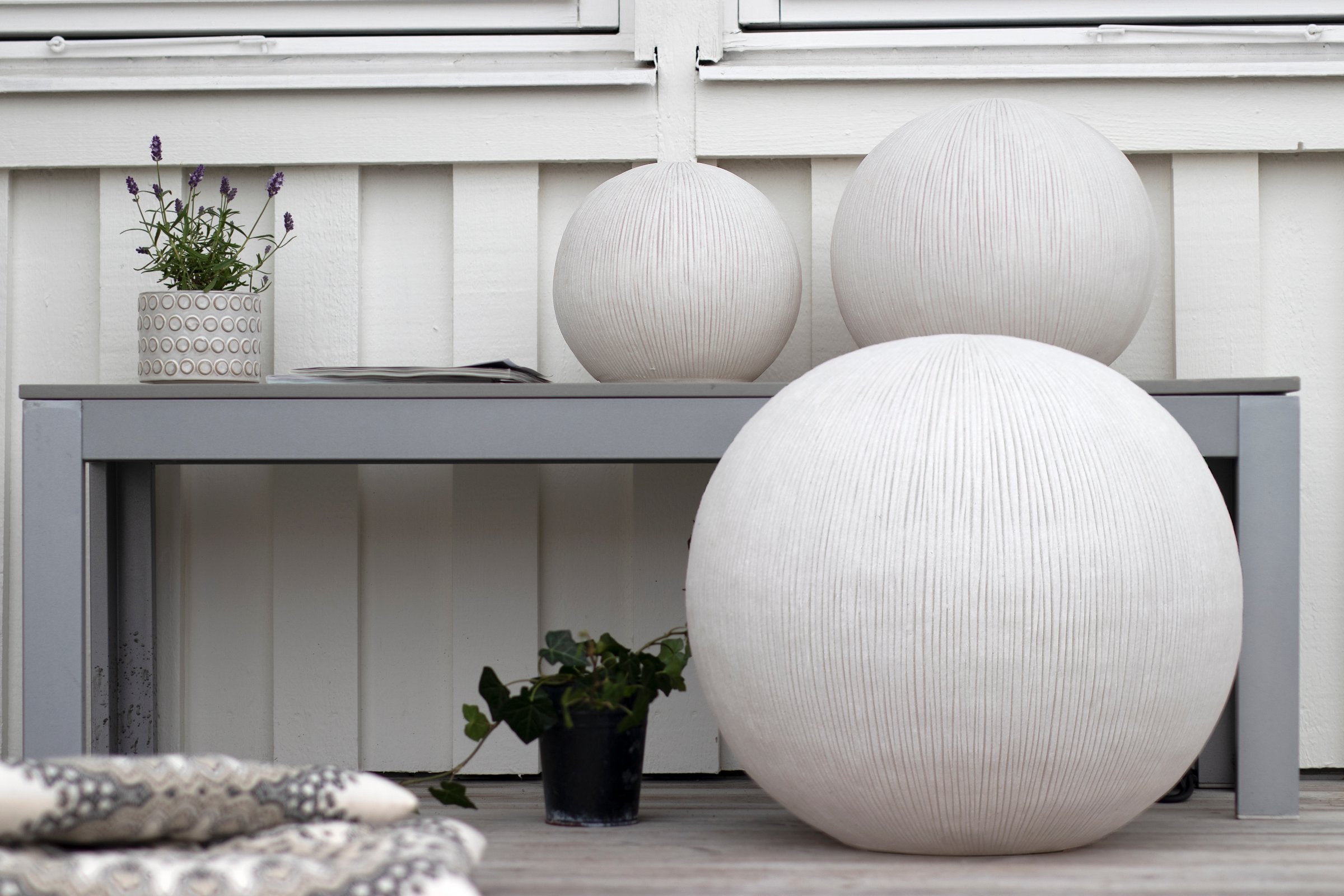 Golvlampa Sandhamn 28 IP44 Vit
