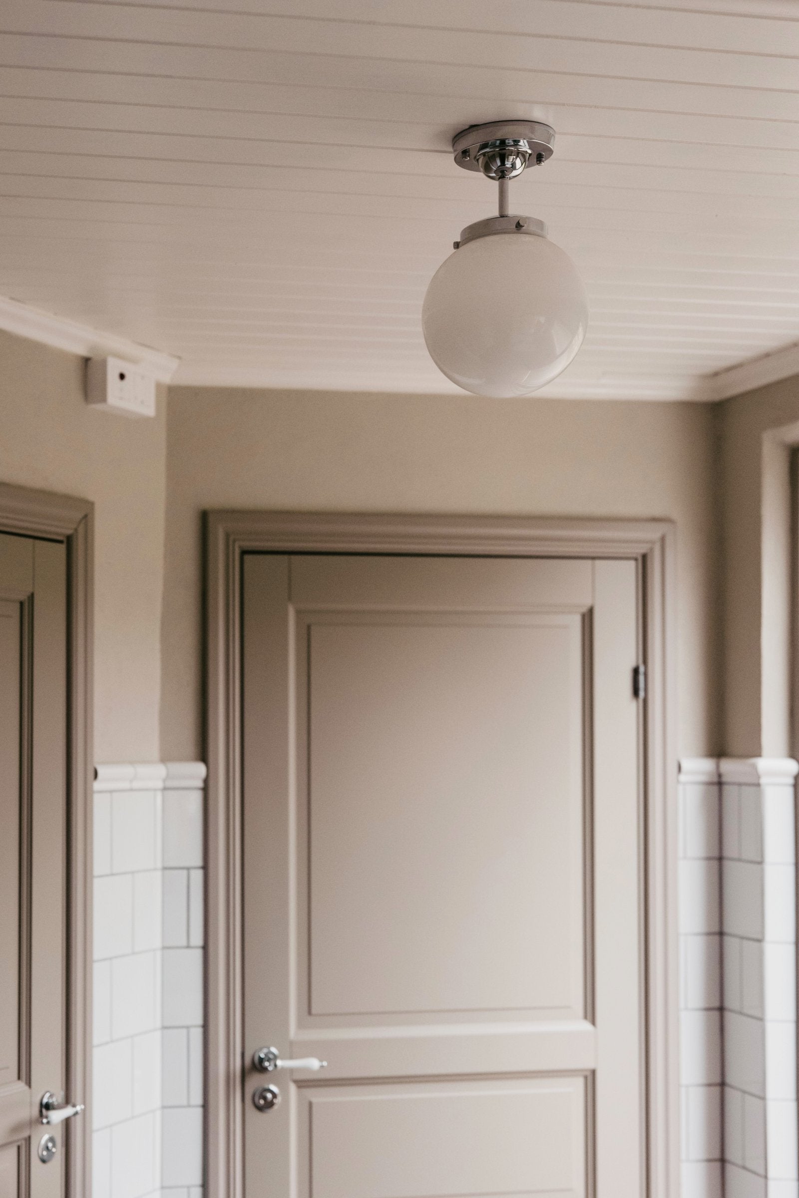 Plafond Alley IP44 Krom/Vit