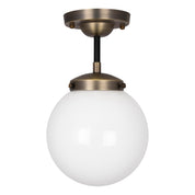 Plafond Alley IP44 Antikmässing/Vit