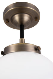 Plafond Alley IP44 Antikmässing/Vit